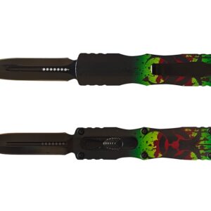 8.5" Zinc Handle OTF - Black Handle w/ Bio Hazard Print