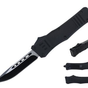 9" Zinc handle OTF knife - Black