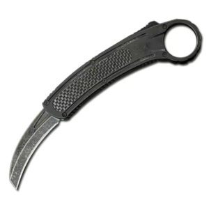 9" Zinc curved handle OTF Knife Color Dragon Claw (Carbon Insert)