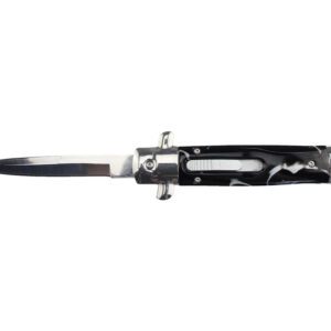 9" Zinc handle OTF Knife - Stil Black Handle