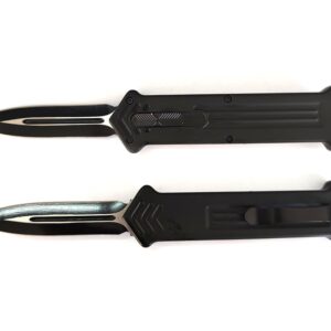 10" Aluminum handle OTF Knife BLACK Coated Handle