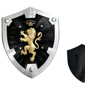 21.75"H x17.75"W Spanish Arms of León PU Foam Shield (Black Gold)
