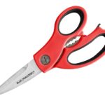 9.13" Multipurpose, Comfort Grip Kitchen Shear for Chicken Bone - Orange/Black