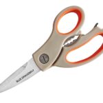9.13" Multipurpose, Comfort Grip Kitchen Shear for Chicken Bone - Gray/Orange
