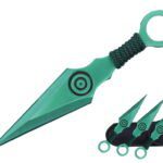 6 1/2" Kunai Bullseye Throwing Knives 3PC SET - GREEN