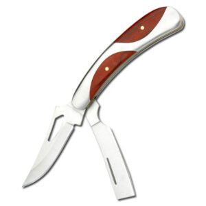 slip-joint utility knife with 2 blades.