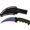 S-TEC 9" Karambit Hunting Knife - Rainbow