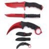 3pc Tactical Knife Set - Red