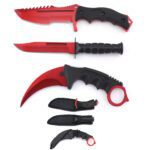 3pc Tactical Knife Set - Red