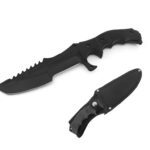 11" Tactical Full Tang Fixed Blade w/ Nylon Sheath - Black