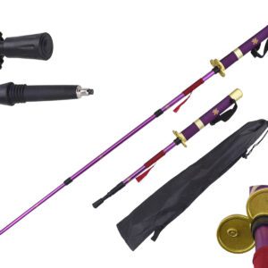 54" Extendable Hiking Stick w/ Sword Style Handle - Purple