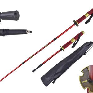 54" Extendable Hiking Stick w/ Sword Style Handle - Red