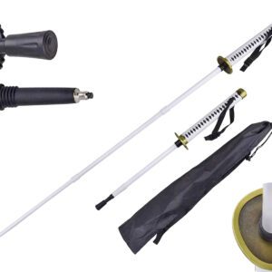 54" Extendable Hiking Stick w/ Sword Style Handle - White