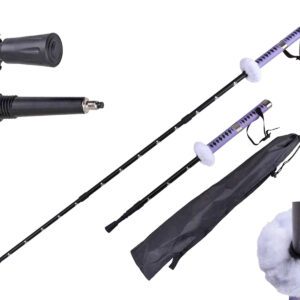54" Extendable Hiking Stick w/ Sword Style Handle - Black/Purple