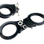 Metal Black Double lock Hinged Handcuffs