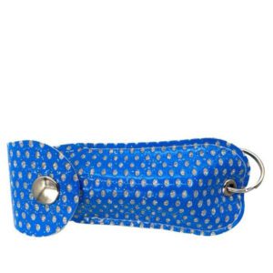 pepper spray with blue sparkle pouch.