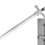 41.5" Medieval Foam Sword w/ Metallic Chrome Finish on Blade