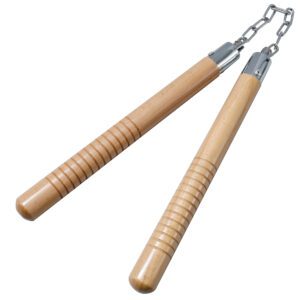 12" Wood Nunchakus w/ metal chain