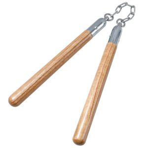 12"  Wood Nunchakus w/metal chain