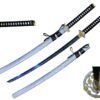 41" 65Mn Spring Steel Samurai Sword w/ Black Hdl Blue Blade