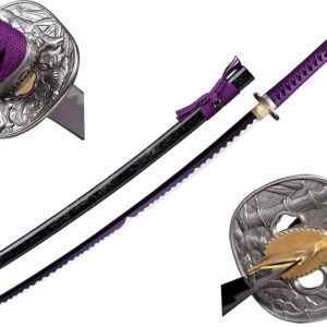 40 1/2" 65MN spring Steel Hand Forged Samurai Sword (Purple)
