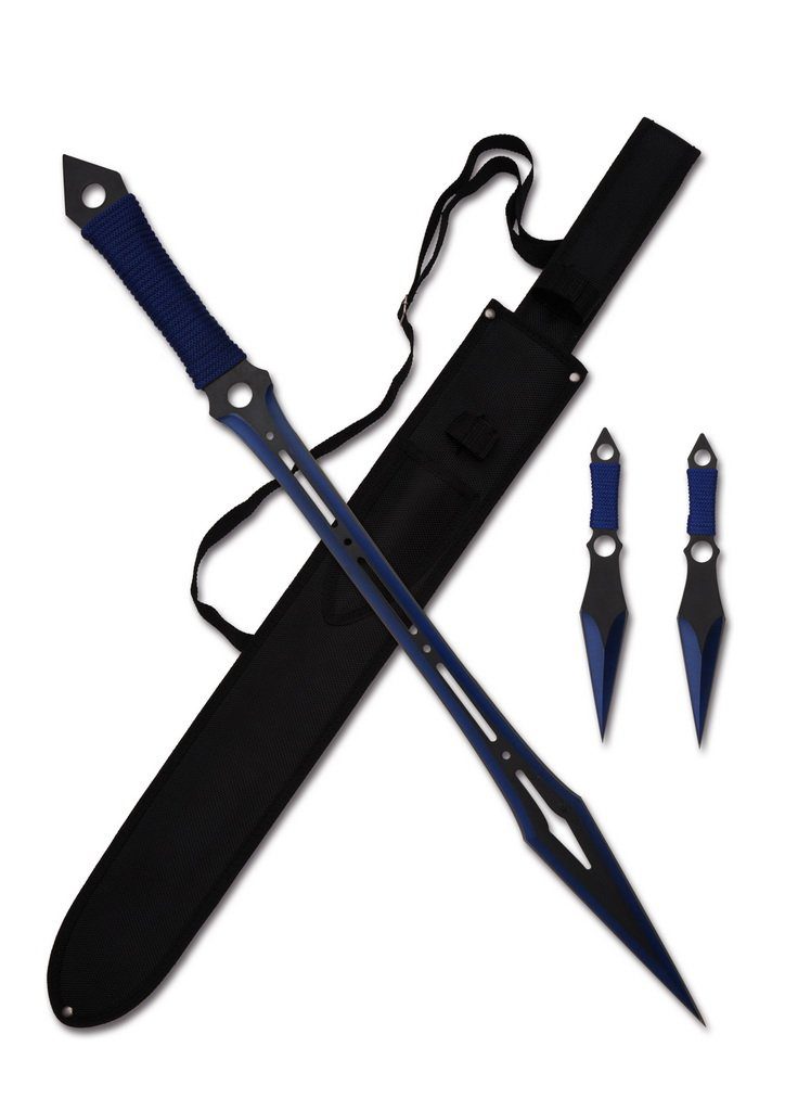 Blue Guardian Ninja Sword and Kunai /