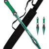 27" Tactical Machete Sword w/ Two 7 1/2" Throwing Knives