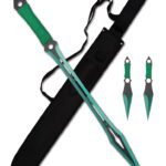 27" Tactical Machete Sword w/ Two 7 1/2" Throwing Knives