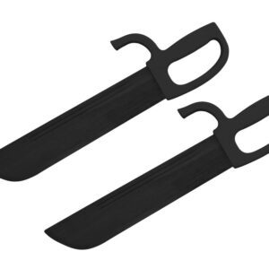 black wooden sword set