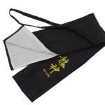 Ryujin WAKISASHI black cottom sword bag with Gold Ryujin logo