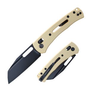 DEFCON 7.5" Pivot Lock Aluminum Folding Knife- LIGHT GOLD