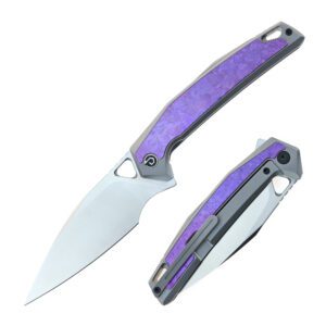 DEFCON 9" TD1005 Specter M390 Blade Titanium Folding Knife - Purple