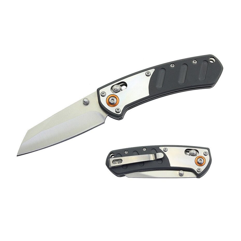 TOP QUEST 7" STEC G10 Handle Axis Folding Knife w/ Stainless Insert