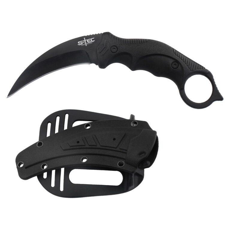 TOP QUEST S TEC 8 Tactical Karambit Hunting Knife W ABS Plastic Sheath