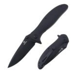 8" DEFCON Sandvik Steel Folding Knife w/ G10 HDL - Black